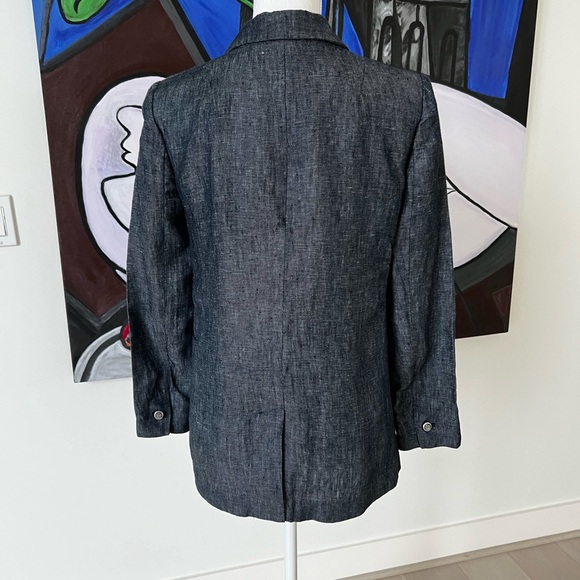 BANANA REPUBLIC BOYFRIEND LINEN  BLAZER Size 2 - Picture 6 of 11